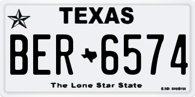 TX license plate BER6574
