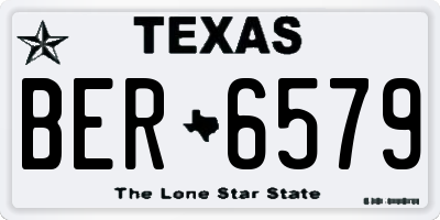 TX license plate BER6579