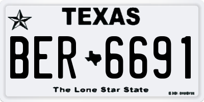 TX license plate BER6691