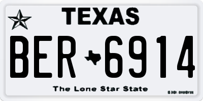 TX license plate BER6914