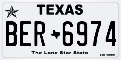 TX license plate BER6974