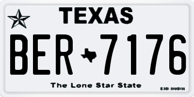TX license plate BER7176