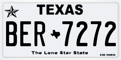 TX license plate BER7272