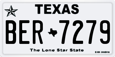 TX license plate BER7279