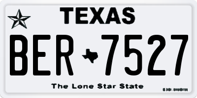 TX license plate BER7527