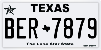 TX license plate BER7879