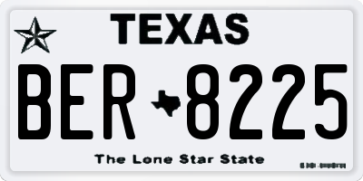 TX license plate BER8225