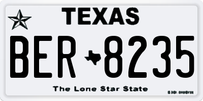 TX license plate BER8235