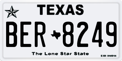 TX license plate BER8249