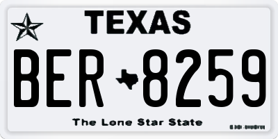 TX license plate BER8259