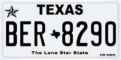 TX license plate BER8290