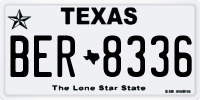 TX license plate BER8336