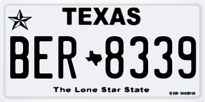 TX license plate BER8339