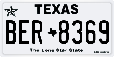 TX license plate BER8369