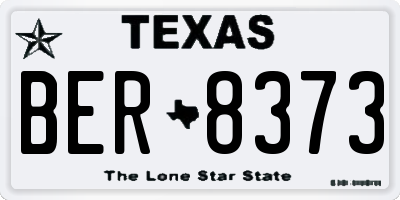 TX license plate BER8373