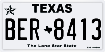 TX license plate BER8413