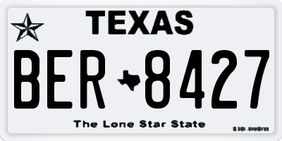 TX license plate BER8427