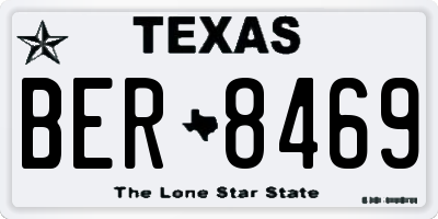 TX license plate BER8469