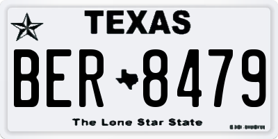 TX license plate BER8479