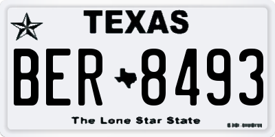 TX license plate BER8493