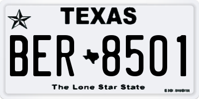 TX license plate BER8501