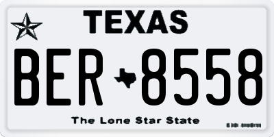TX license plate BER8558