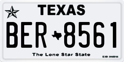 TX license plate BER8561