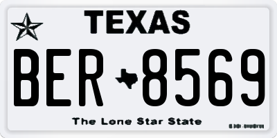 TX license plate BER8569
