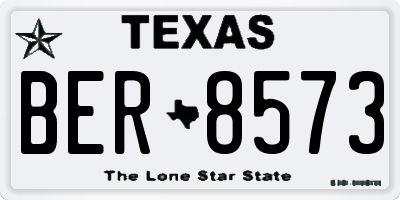 TX license plate BER8573
