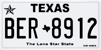 TX license plate BER8912