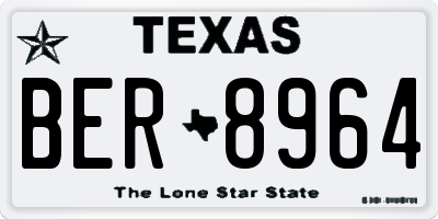 TX license plate BER8964