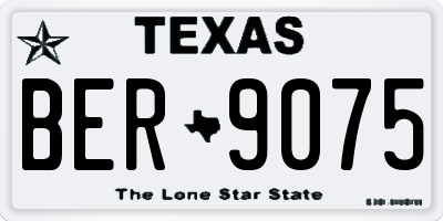 TX license plate BER9075