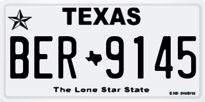 TX license plate BER9145
