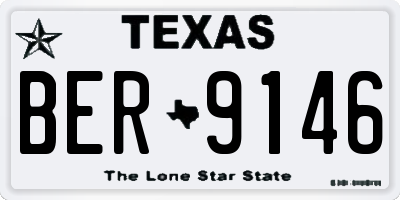 TX license plate BER9146