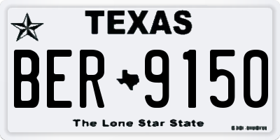 TX license plate BER9150