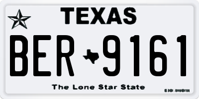 TX license plate BER9161