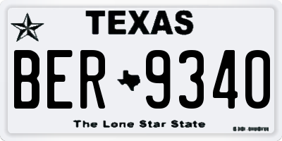 TX license plate BER9340