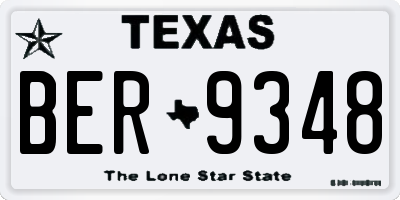 TX license plate BER9348