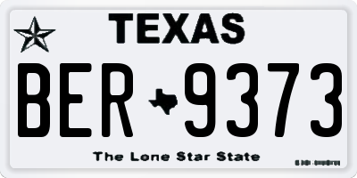 TX license plate BER9373