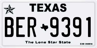 TX license plate BER9391