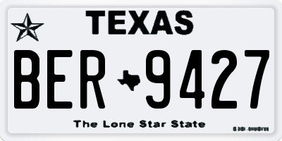 TX license plate BER9427