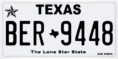 TX license plate BER9448