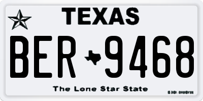 TX license plate BER9468