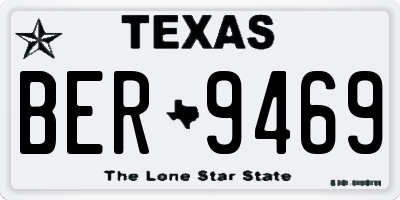 TX license plate BER9469