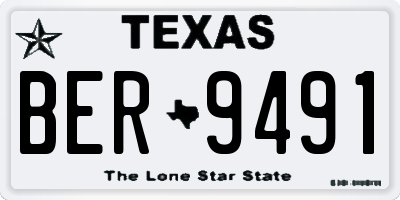 TX license plate BER9491