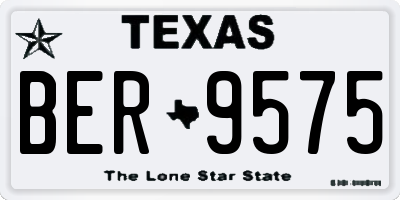 TX license plate BER9575