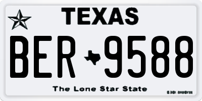 TX license plate BER9588