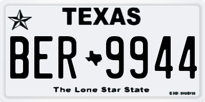 TX license plate BER9944