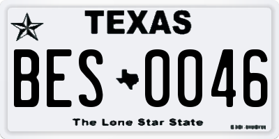 TX license plate BES0046