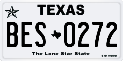 TX license plate BES0272